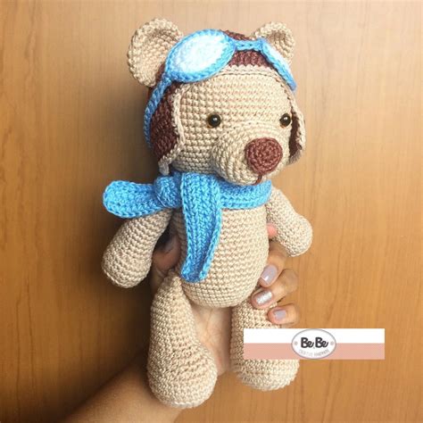 Receita Pdf Amigurumi Urso Aviador E Avi O Croch Avi Ozinho