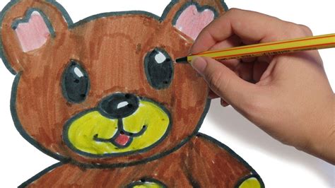 Como Dibujar Un Oso Facil Paso A Paso A Lapiz Para Niños Youtube