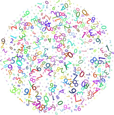 Bunch Of Random Numbers Public Domain Vectors