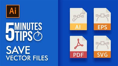 Vector File Formats In Illustrator Minutes Tip Eng Sub Youtube