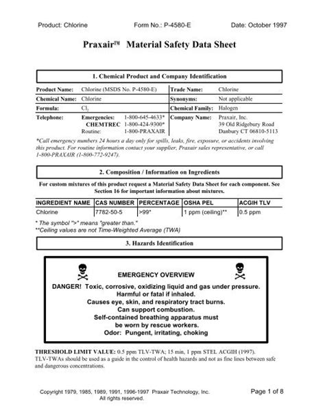 Safety Data Sheet Refrigerant Gas R134a Pdf4pro 54 Off