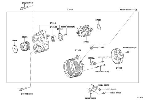 Lexus RX 350 Alternator INTERMITTEN 2706031331 Genuine Lexus Part