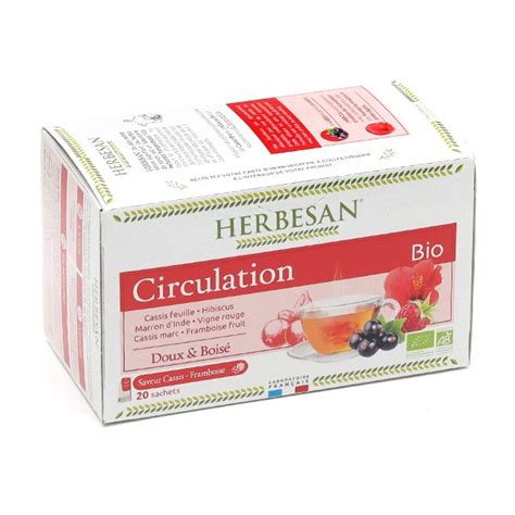 Herbesan Infusion Circulation Bio En Sachets Jambes Lourdes