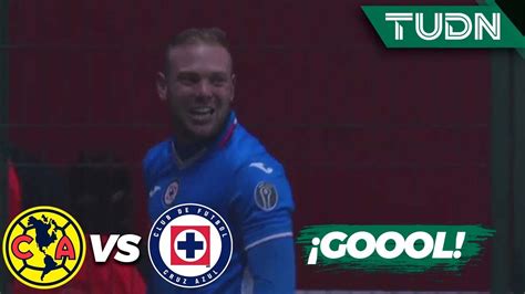 GOL DE VESTIDOR Rotondi cruza su disparo América 0 1 Cruz Azul