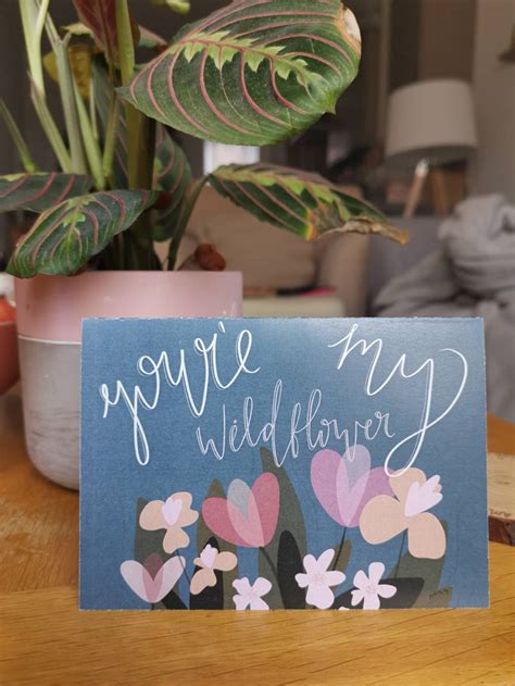 Wildflower Card Etsy