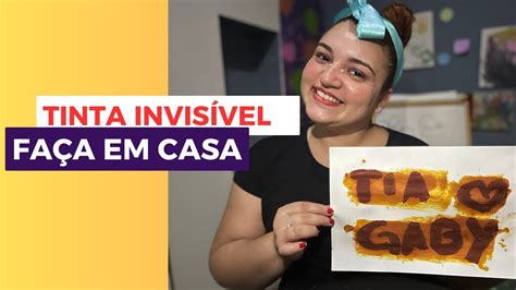 TINTA INVISÍVEL EXPERIÊNCIA DE QUÍMICA FAÇA EM CASA YouTube