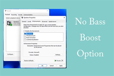 How To Fix The No Bass Boost Option Issue