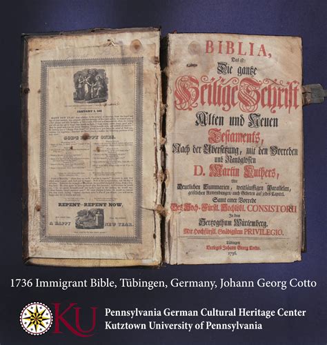 German Bible in America – Pennsylvania German Cultural Heritage Center