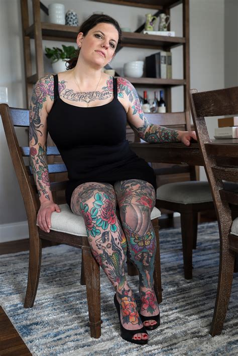 Heavily Tattooed Woman Carrie Capri Capri Photos Flickr