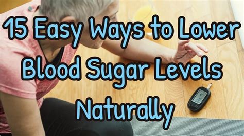 Easy Ways To Lower Blood Sugar Levels Naturally Youtube