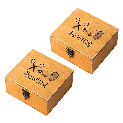 X Wooden Sewing Box Sewing Accessories Supplies Kit Workbox Walmart