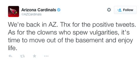 Arizona Cardinals Twitter Trolls Fans Who Live In Mamas Basement