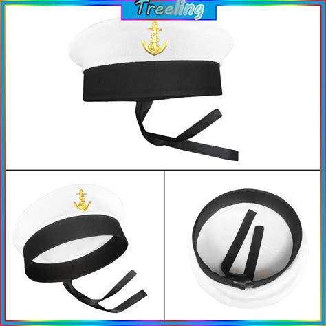 Treeling White Captain Hat Yacht Militaryhats Boats Skippers Ship
