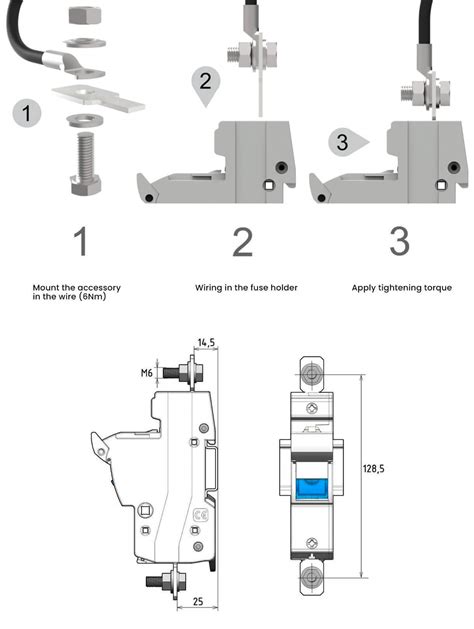 DF ELECTRIC Coupe circuit photovoltaïques 14x51 gPV 50A