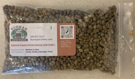 Indonesian Sumatra Kerinci Gunung Tujuh Gr 1 Wet Hulled Burman Coffee