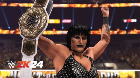 WWE 2K24 Rhea Ripley RETAINING Her Championship Celebration PS5