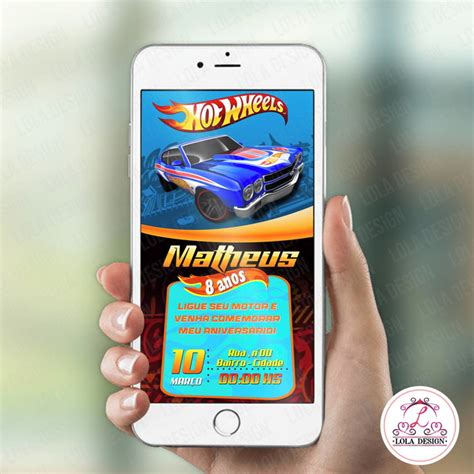 Convite Digital Hot Wheels Elo Produtos Especiais