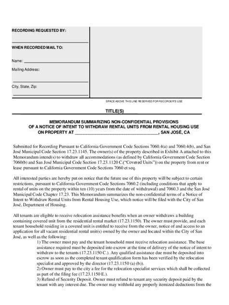 Fillable Online Memorandum Summarizing Non Confidential Provisions Of A