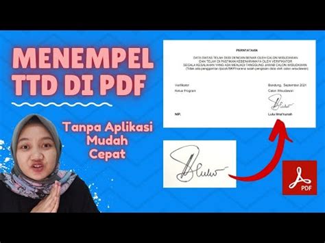 Cara Memasukkan Tanda Tangan Ke Pdf Menambahkan Tanda Tangan Di Pdf