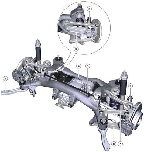 A Breakdown Of The Rear Suspension Diagram For The Bmw 1 Series