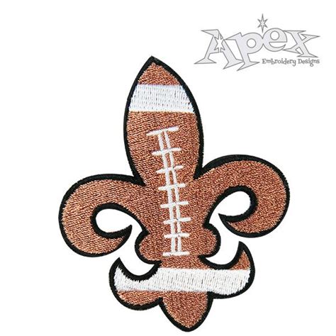 Fleur De Lis Football Embroidery Designs Apex Monogram Designs And Fonts