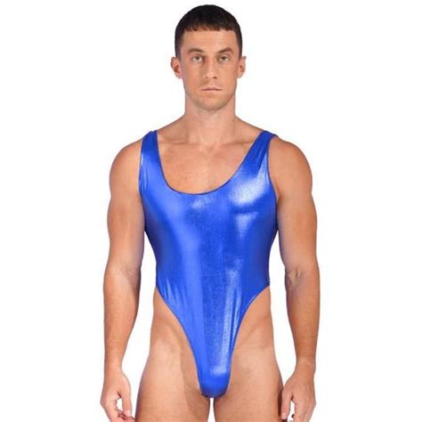 Iixpin Homme Bodysuit M Tallique Sexy Brillant Lingerie Wetlook Costume