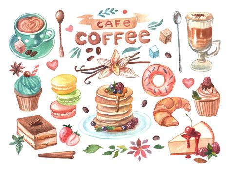 Coffee And Sweets Illustrations Creative Market