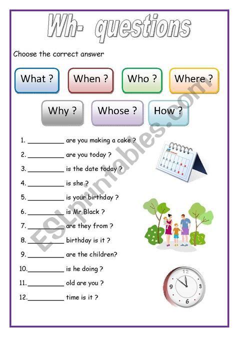 Question Words Interactive Worksheet Wh Questions Worksheets English