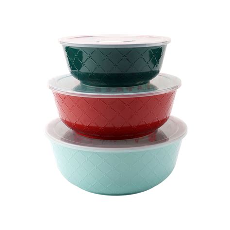 The Pioneer Woman Mazie Solid Colors 6 Piece Melamine Holiday Bowl Set