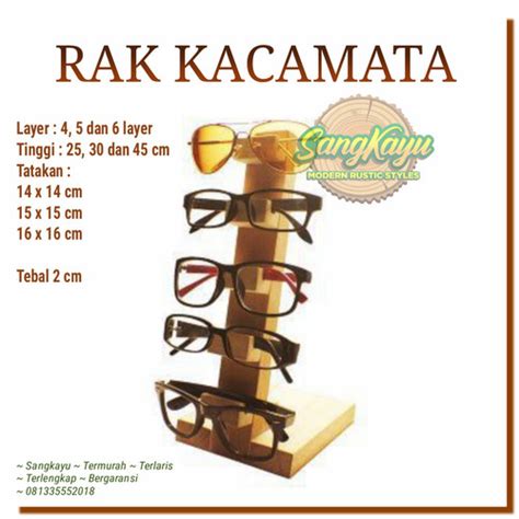 Jual Rak Kacamata Display Stand Kayu Wooden Sun Glasess Holder Rack