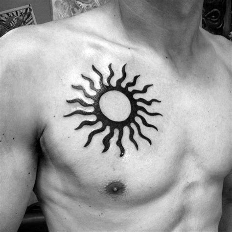 50 Simple Chest Tattoos For Men- Manly Upper Body Design Ideas