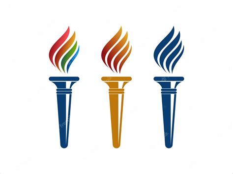 Premium Vector Torch Fire Flame Icon Set Vector Logo Illustration