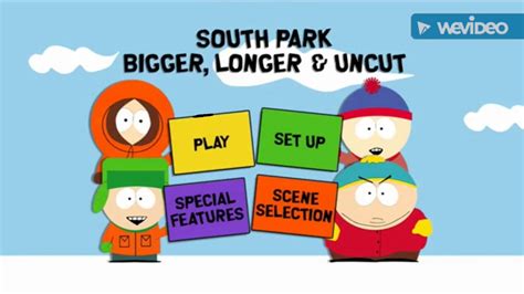 South Park Bigger Longer And Uncut Dvd Menu Youtube