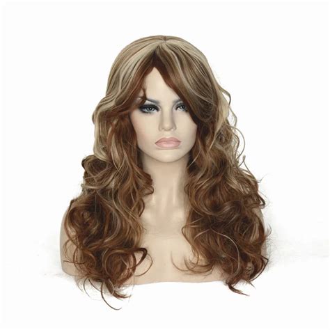 Strongbeauty Women S Wig Blonde Highlights Long Curly Natural Hair