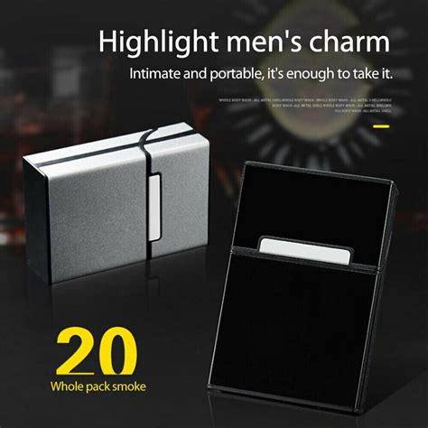 Metal Cigarette Case Aluminum Tobacco Holder Storage Container Pocket Box Ebay