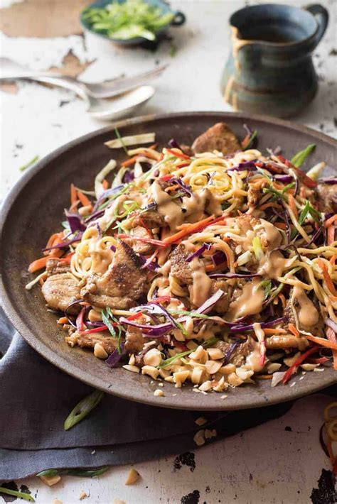 Satay Chicken Noodle Salad RecipeTin Eats