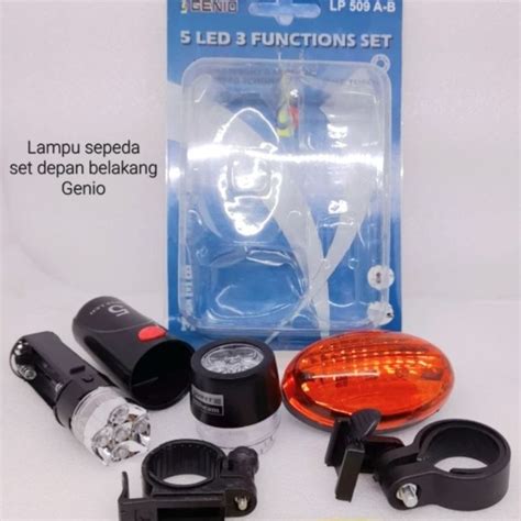 Jual Lampu Sepeda Set Depan Belakang Genio Led Untuk Mtb Sepeda Lipat