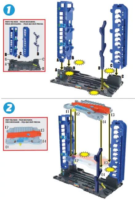 Hot Wheels Hkx48 4b70g2 City Ultimate Garage Playset Instructions