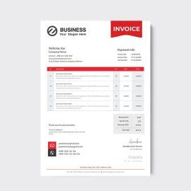 Simple Corporate Invoice Template Design Free Png Images