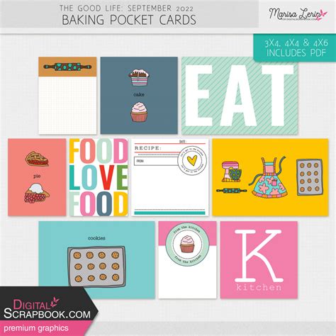 The Good Life September 2022 Baking Pocket Cards Kit By Marisa Lerin