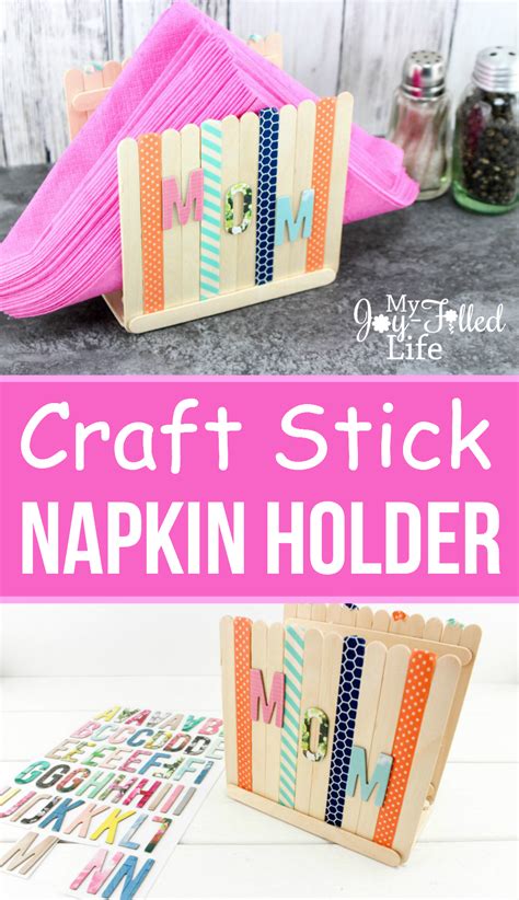 Craft Stick Napkin Holder My Joy Filled Life