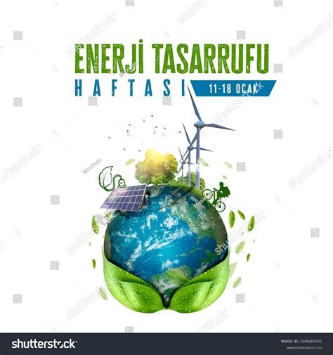 1118 Ocak Enerji Tasarrufu Translation World Stock Illustration