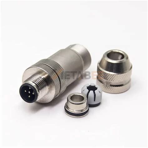 Shielded B Coded M12 5 Pin Male Field Wireable Connector MetabeeAI