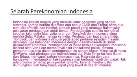 Sejarah Perekonomian Indonesia Ppt