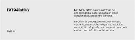 La Unión Café - Fotografía | Behance