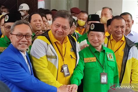 Hadapi Pemilu Ketum Golkar Ppp Dan Pan Sampaikan Visi Dan Misi