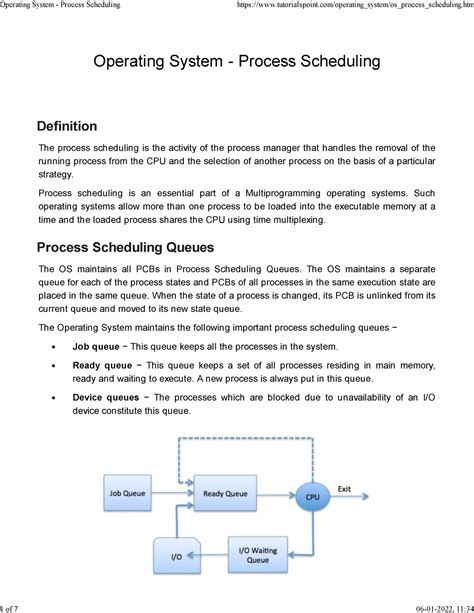 Operating System Process Scheduling Operating System Process Scheduling Definition The