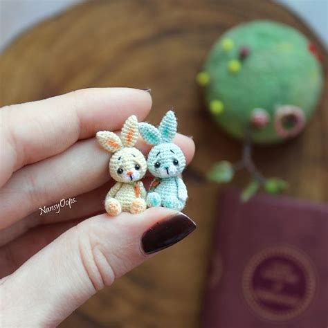 Micro Bunny Cm Pattern By Anastasia Kirs Crochet Bunny Pattern