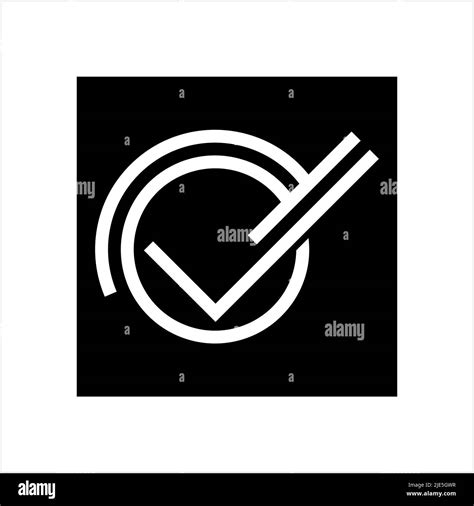 Tick Mark Icon Check Mark Right Mark Vector Art Illustration Stock