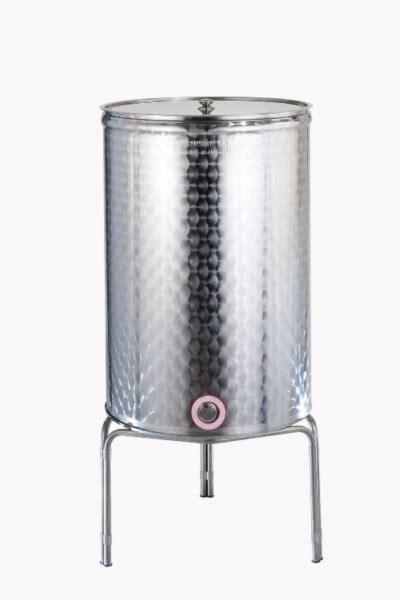 Fusto In Acciaio Inox Per Vino E Olio A Fondo Piano Lt 100 SAL F100